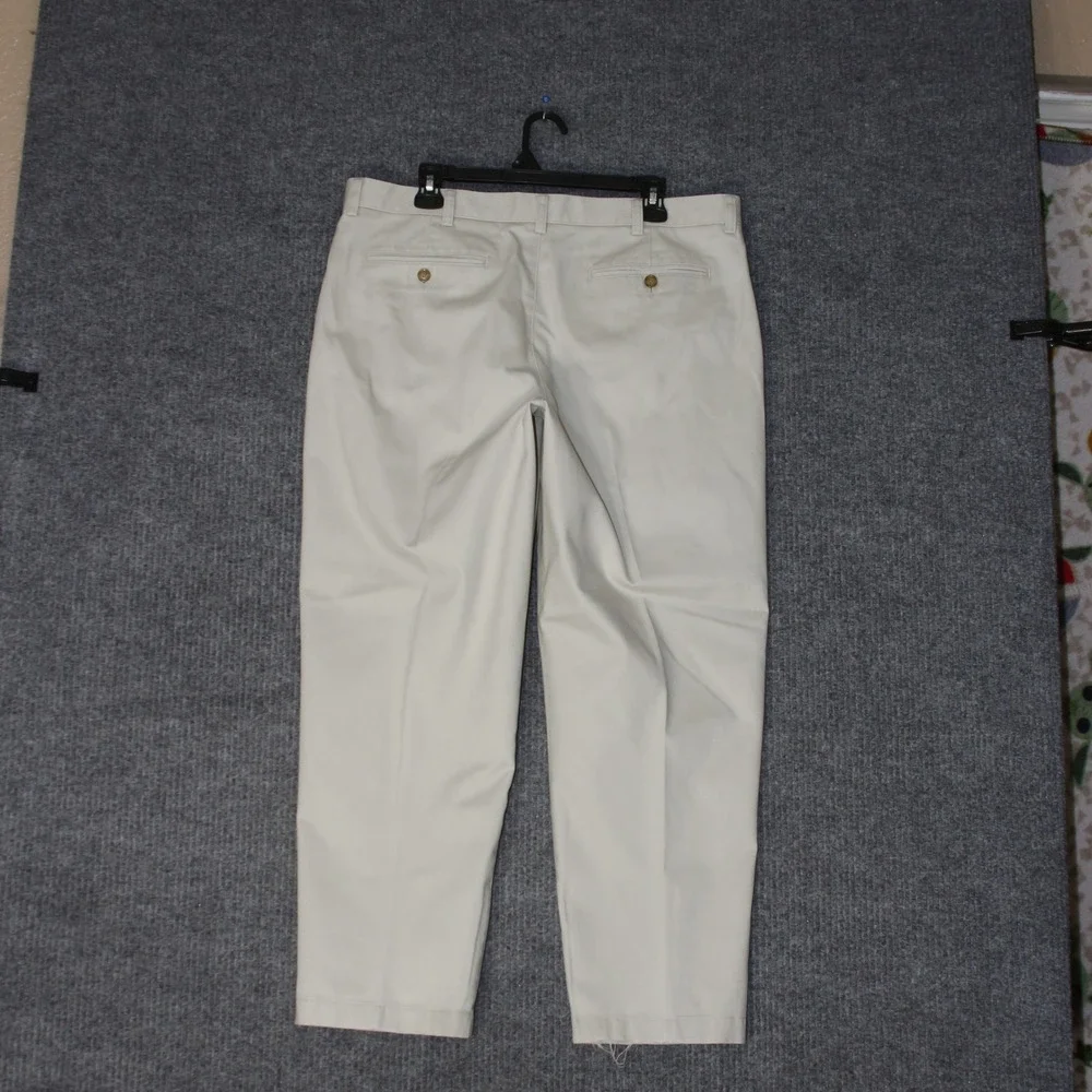 LL Bean Classic Fit Chino Pants‎ Mens 36x28 Beige Khaki Cotton Staple Gorpcore